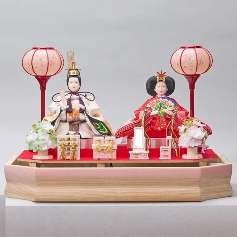 雛人形セット アクリルケース入り 雛人形 衣裳着十五人アクリルケース飾りセット【P88303】 出来る